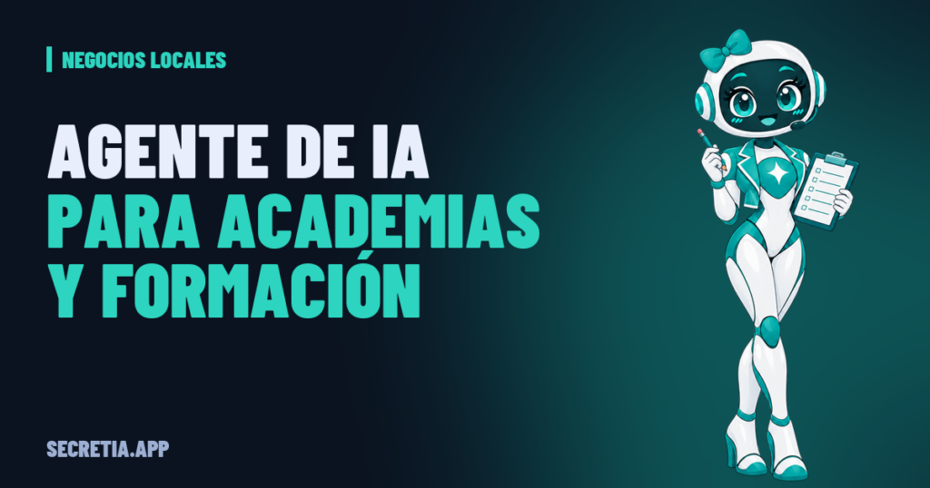 Portada del artículo: Agente de IA para academias y centros de formación